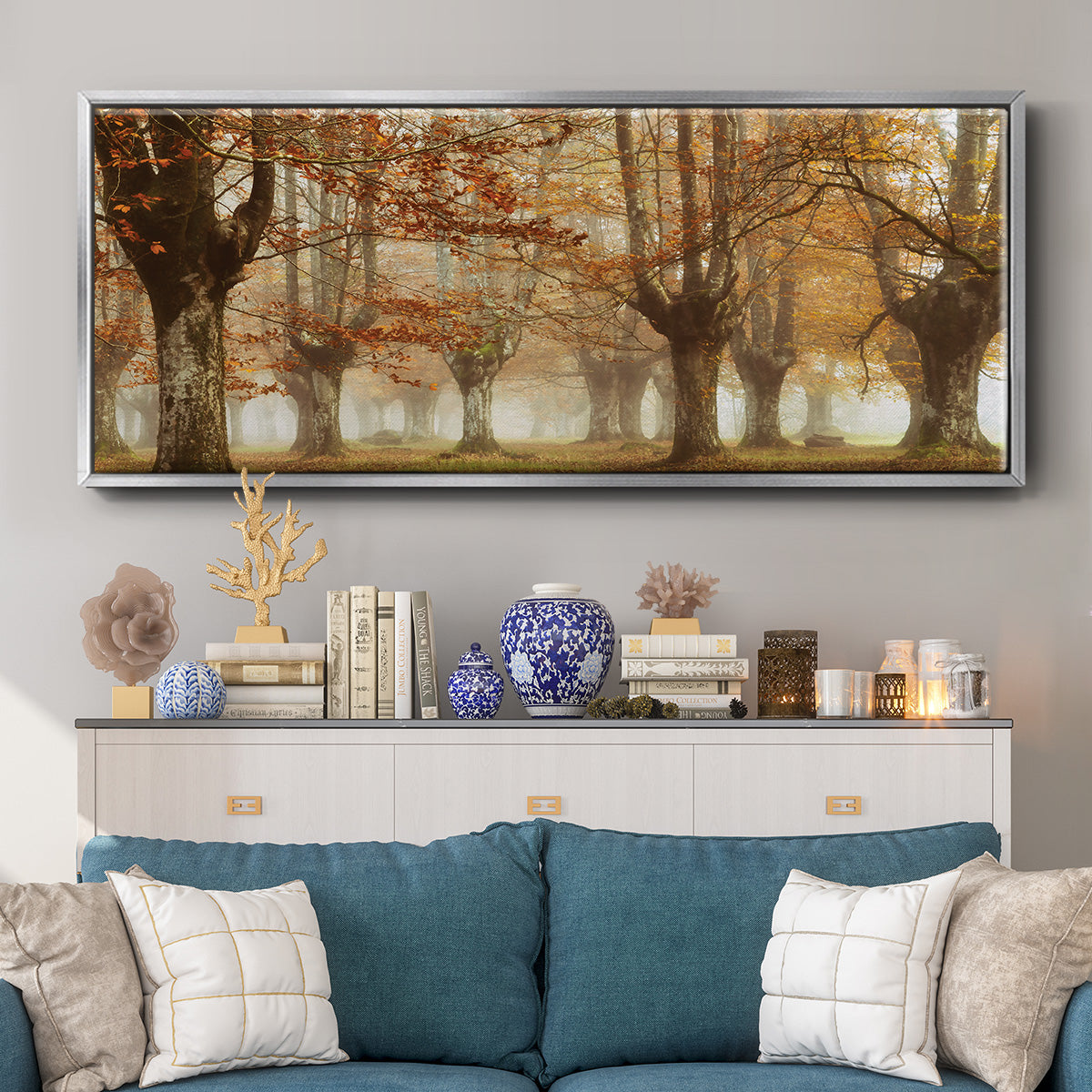 Misty Pan - Floater Framed Canvas Print