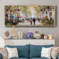 Paris Teal III - Floater Framed Canvas Print