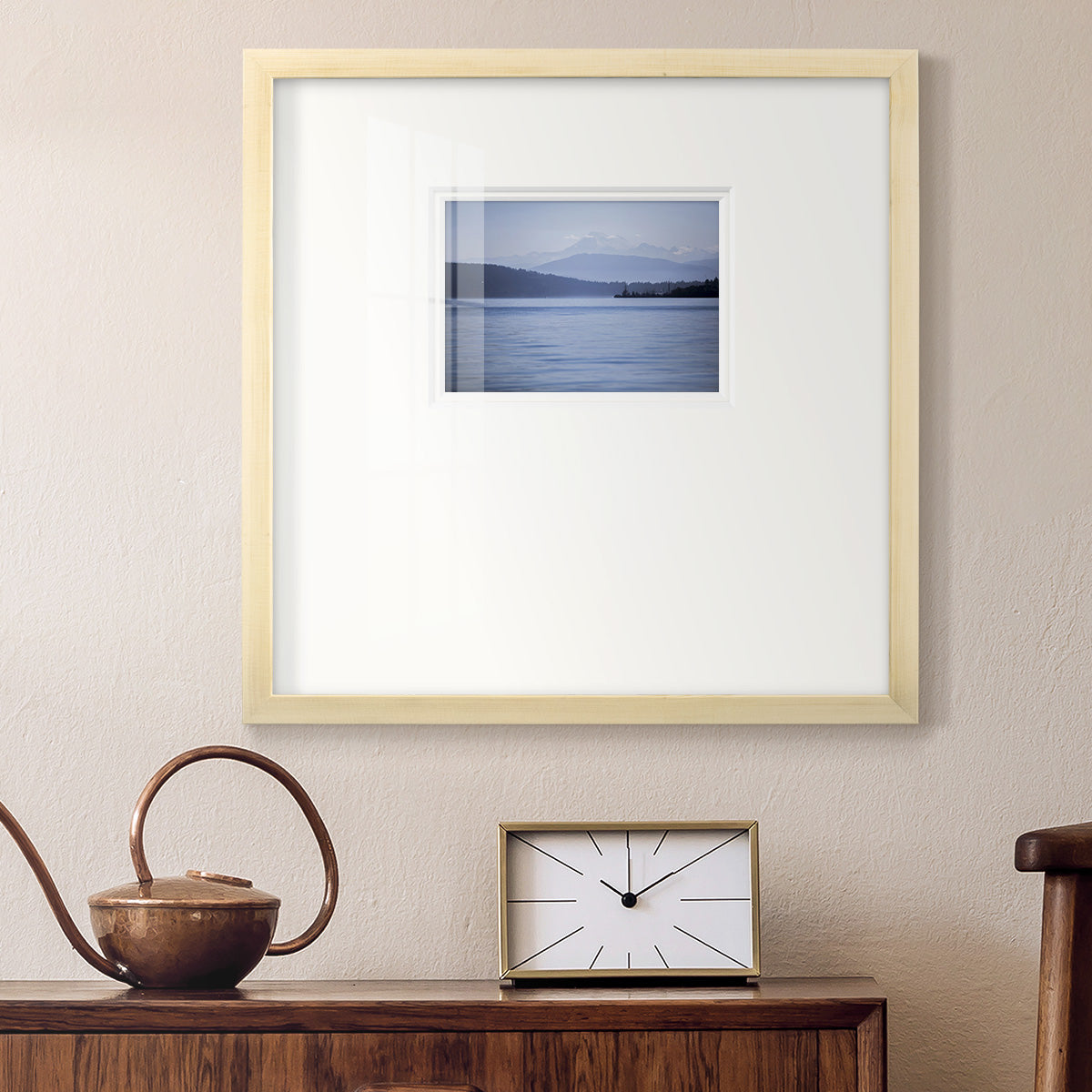 Blue Serenity- Premium Framed Print Double Matboard