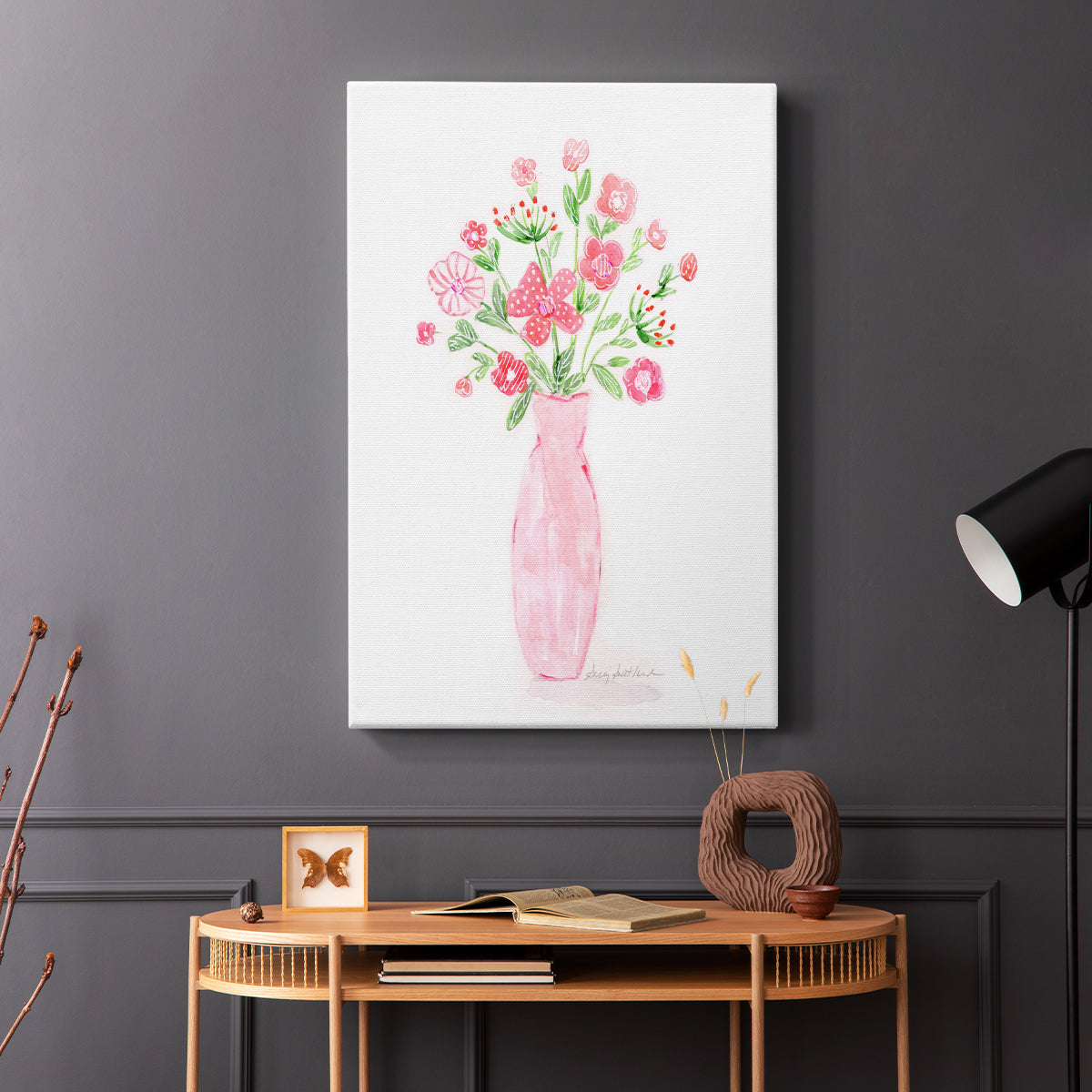 Boho Pinwheel Bouquet I - Canvas Art Print