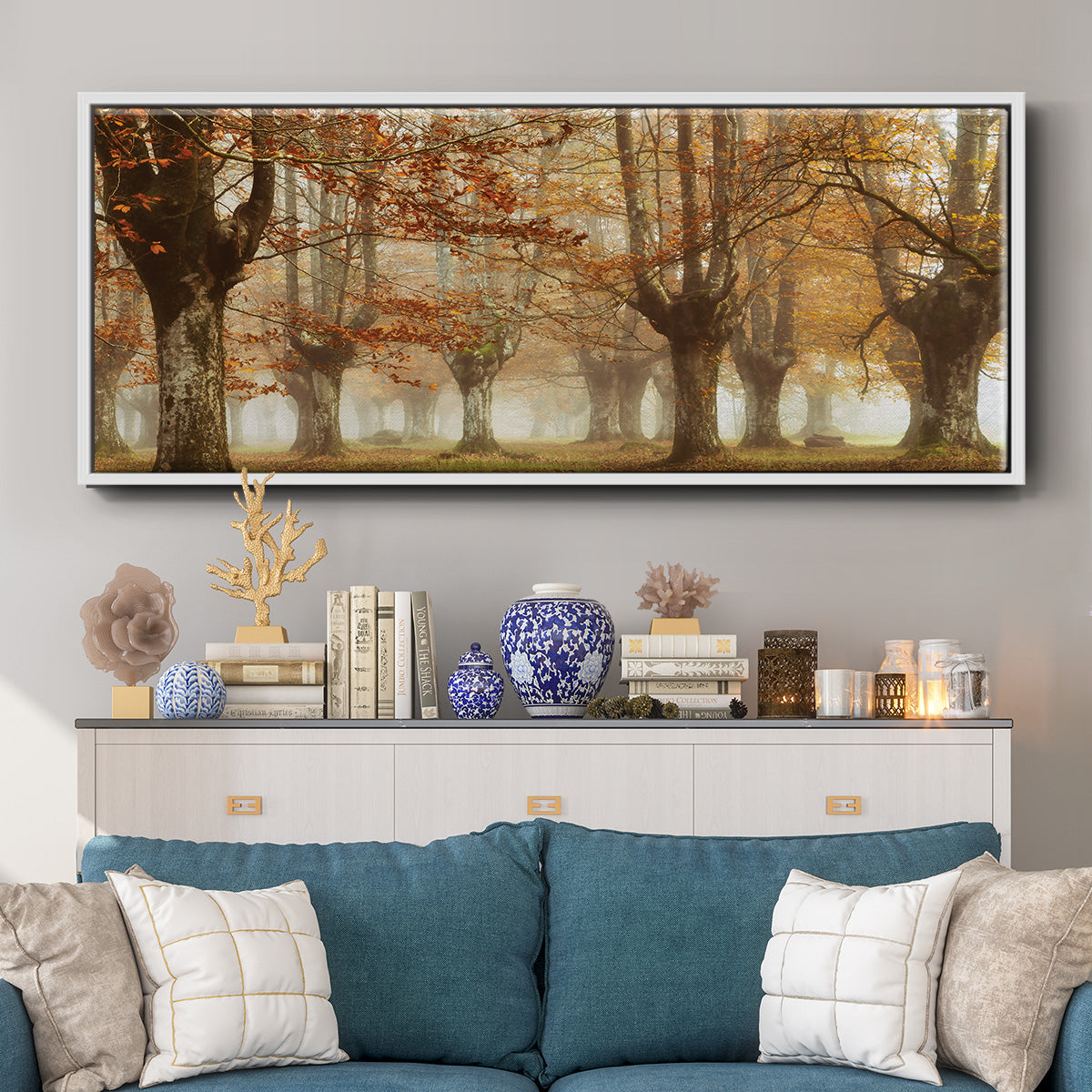 Misty Pan - Floater Framed Canvas Print