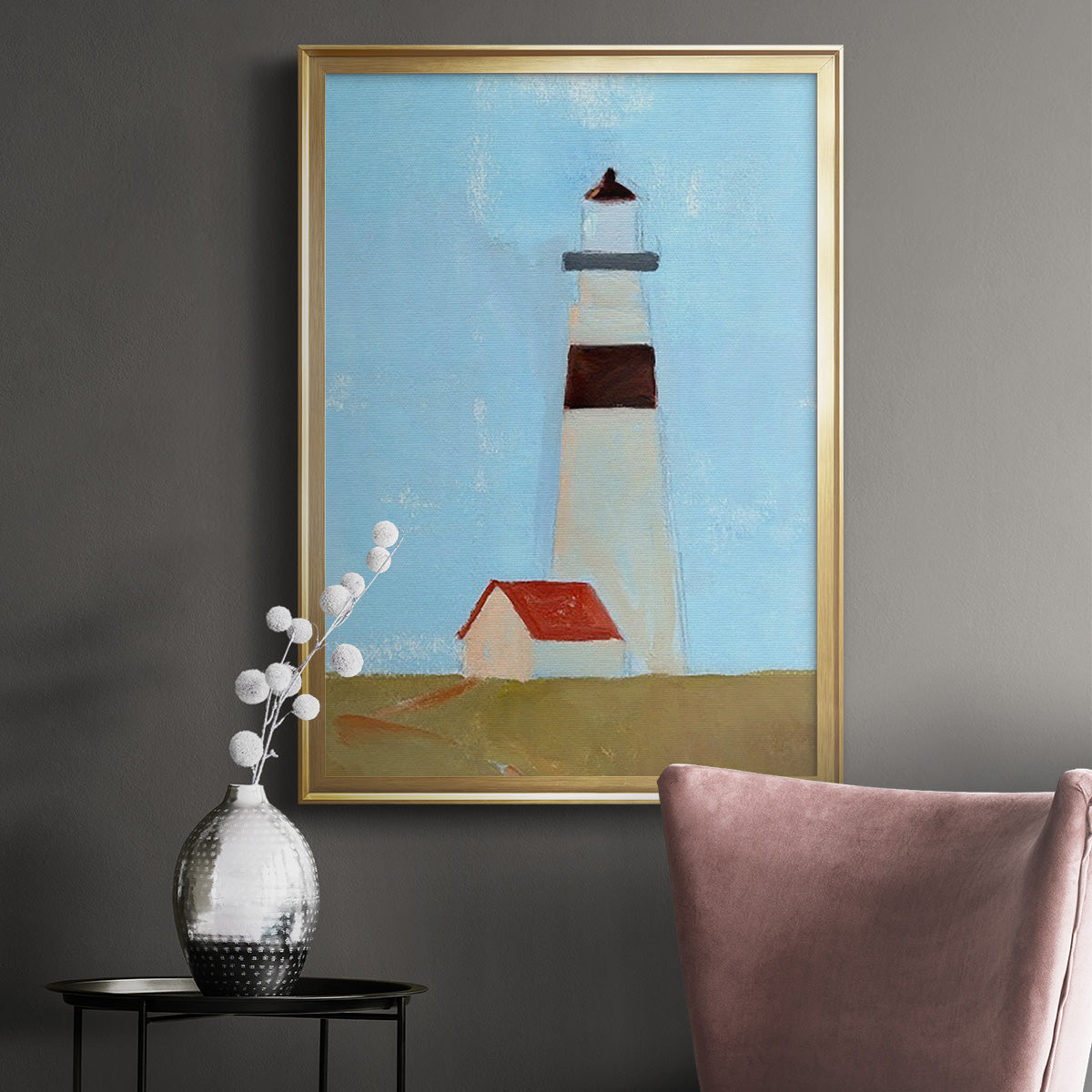Lookout Point II - Modern Framed Canvas Print