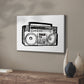 Boombox Sketch - Canvas Art Print