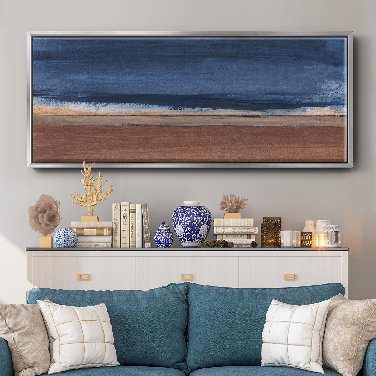 Night Sky - Floater Framed Canvas Print