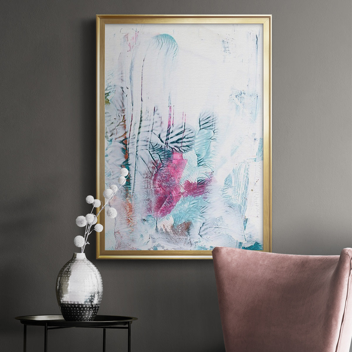 Magneta Coral I - Modern Framed Canvas Print