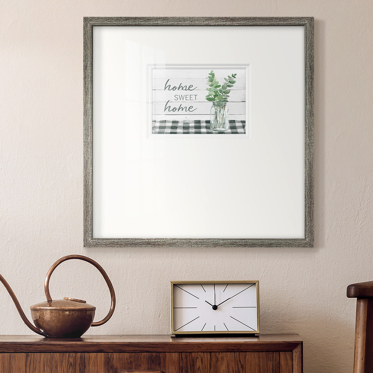 Eucalyptus Home Sweet Home Premium Framed Print Double Matboard