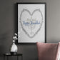 Hanukkah Heart - Modern Framed Canvas Print