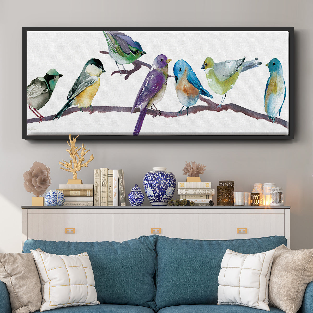 Colorful Spot - Floater Framed Canvas Print