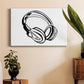 Headphones Sketch Premium Gallery Wrapped Canvas - Ready to Hang