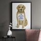 Love and Golden Retriever - Modern Framed Canvas Print