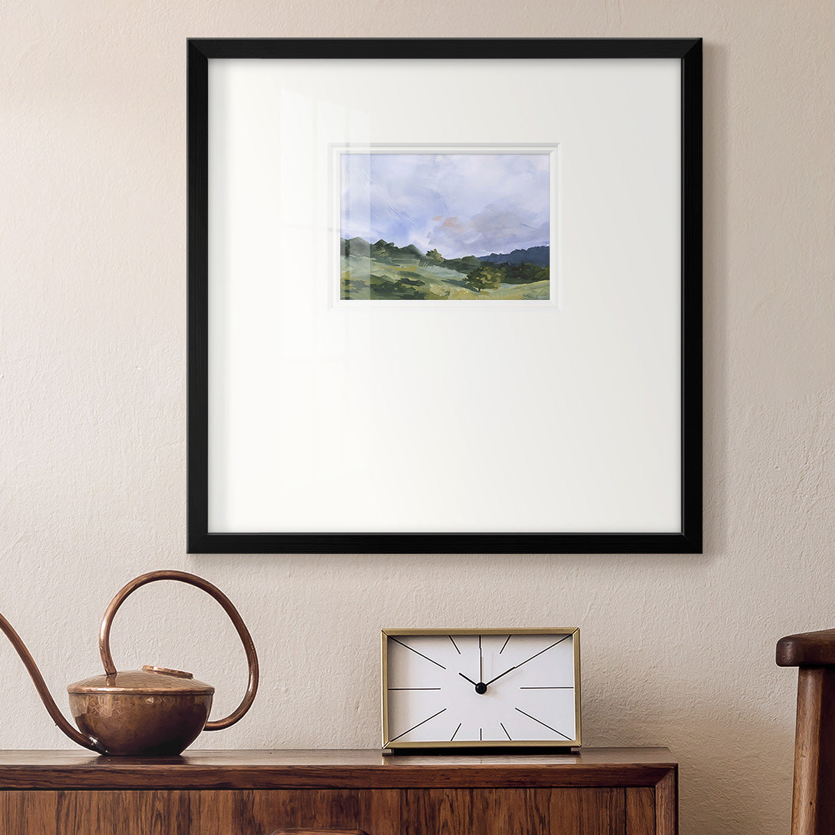 Pastoral Horizons I Premium Framed Print Double Matboard