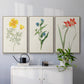 Flowers of the Seasons IV - Framed Premium Gallery Wrapped Canvas L Frame 3 Piece Set - Ready to Hang