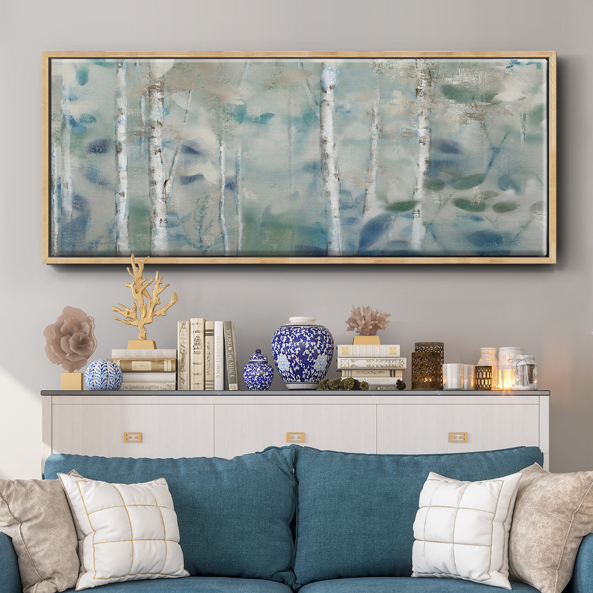Zen Forest II - Floater Framed Canvas Print