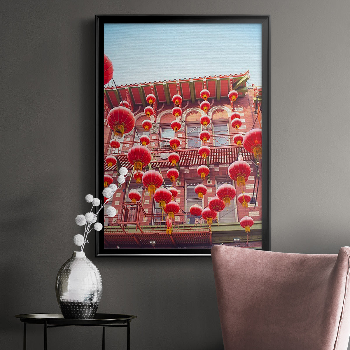 Lovely Lanterns II - Modern Framed Canvas Print