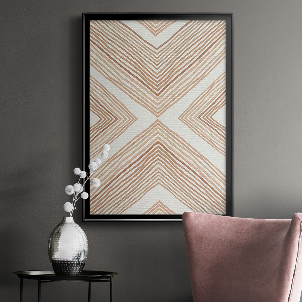 Diametric Clementine II - Modern Framed Canvas Print