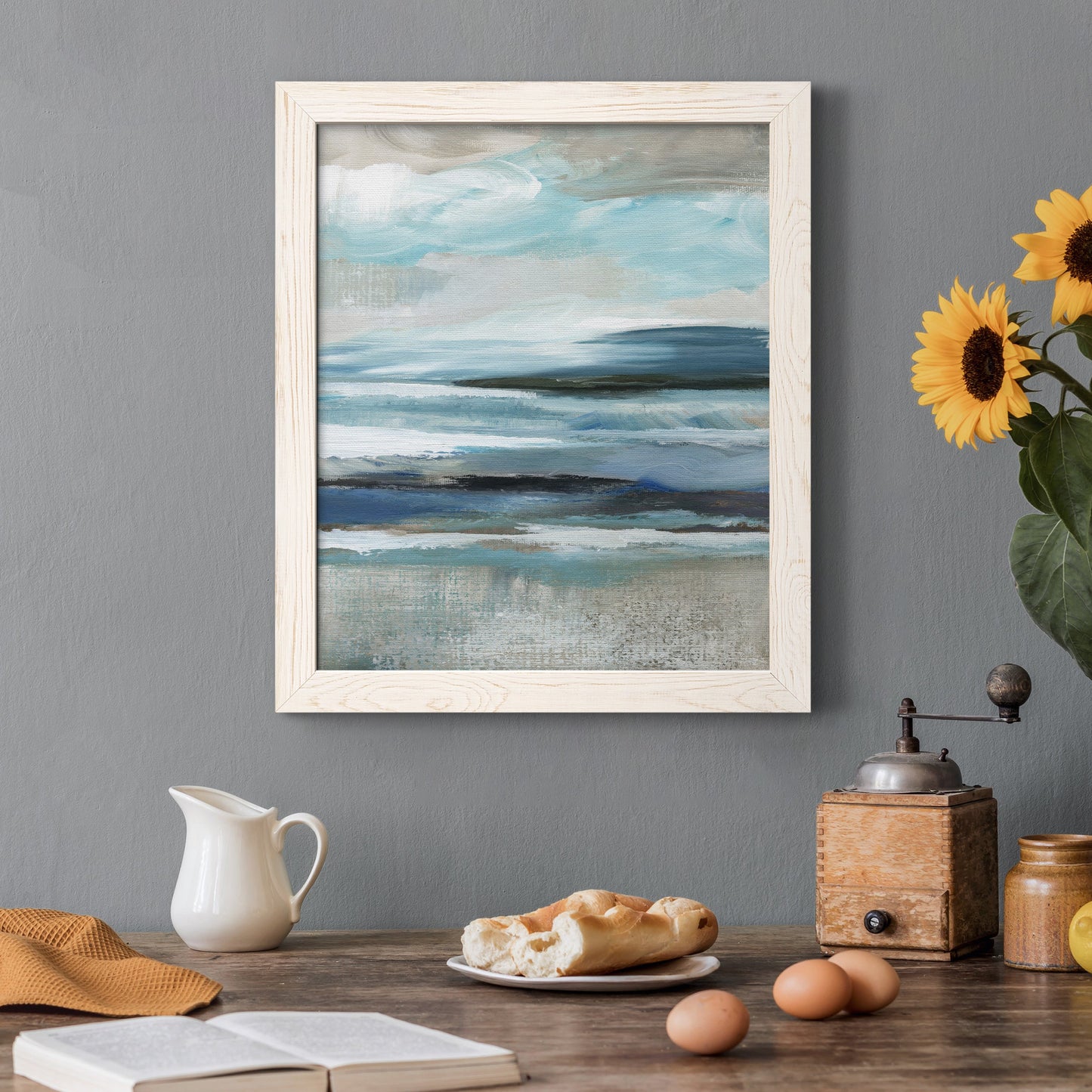 Distant Drama II - Barnwood Framed Canvas Print