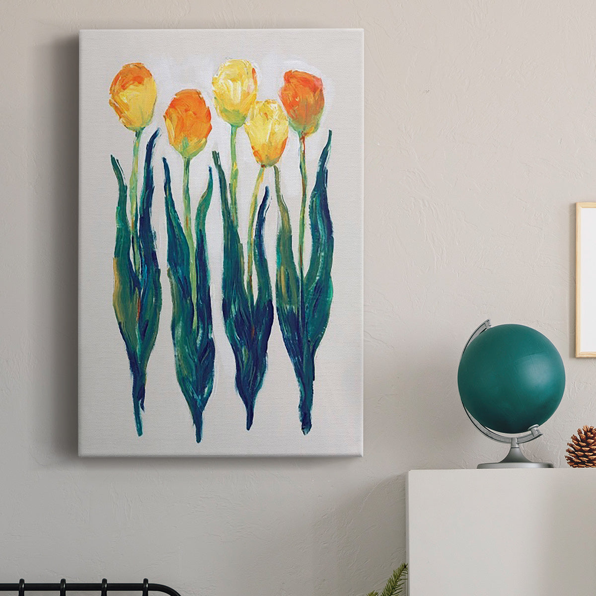 Tulips in a Row I - Canvas Art Print