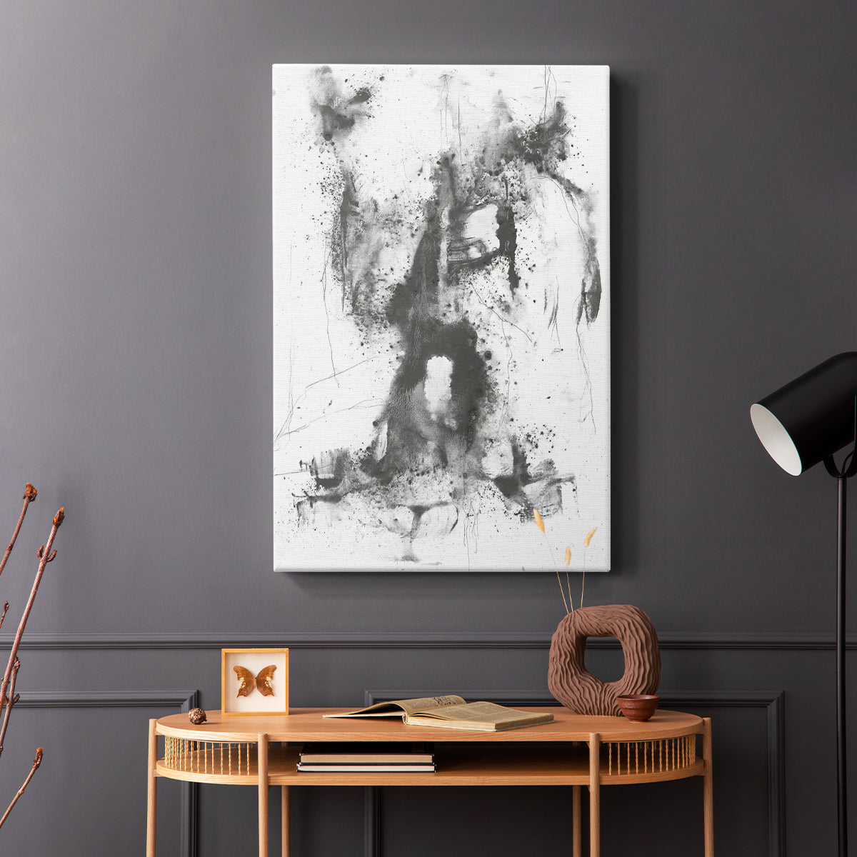 Graphite Abstract II - Canvas Art Print