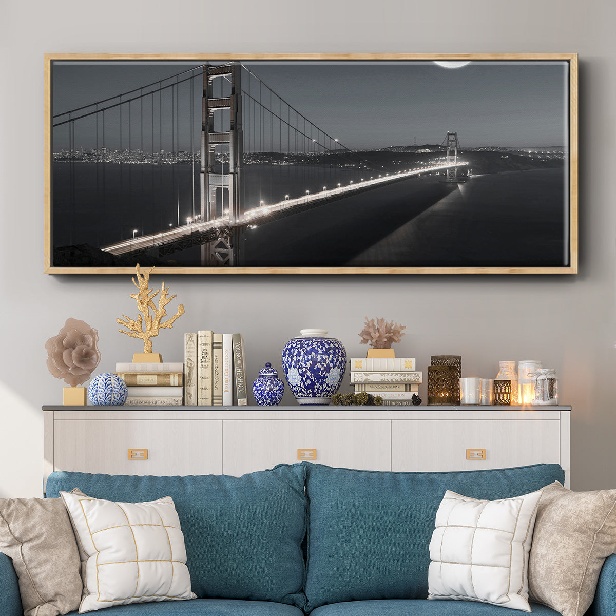 Moonrise - Floater Framed Canvas Print
