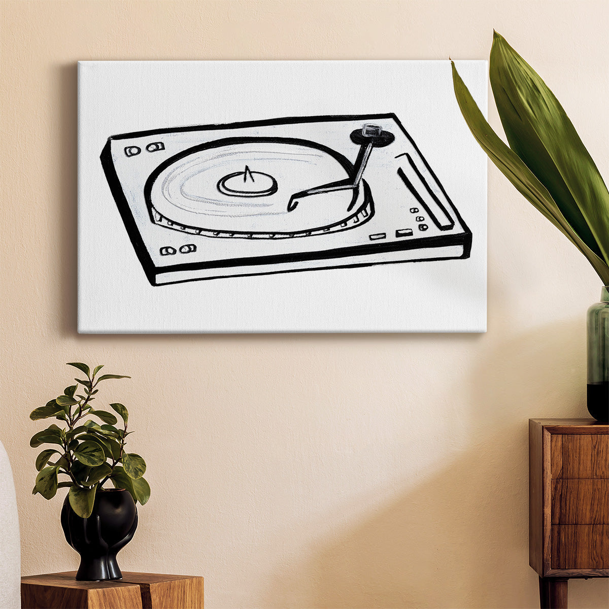 Vinyl Sketch Premium Gallery Wrapped Canvas - Ready to Hang