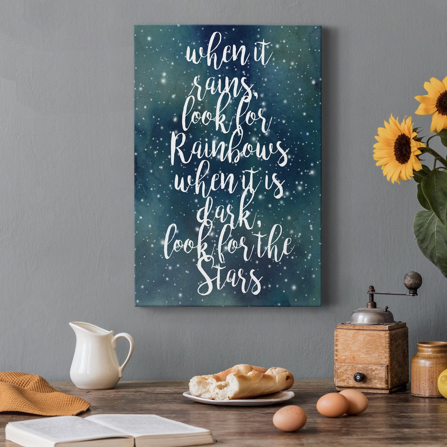 Galaxy Quote I Premium Gallery Wrapped Canvas - Ready to Hang