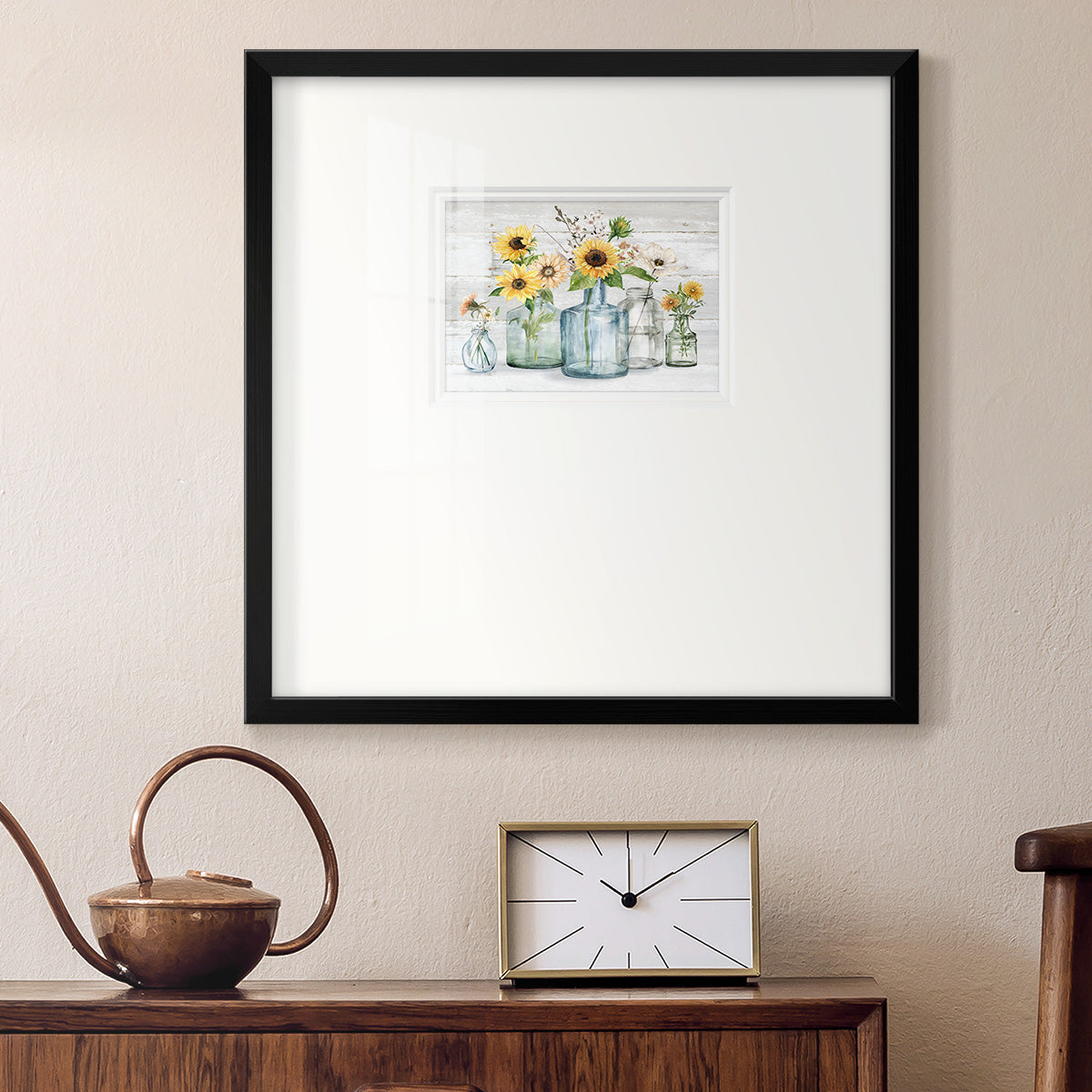 Sunflower Extravaganza Premium Framed Print Double Matboard