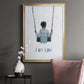 Boy on a Swing - Modern Framed Canvas Print
