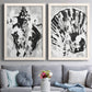 Ocean Inkblot I - Premium Framed Canvas 2 Piece Set - Ready to Hang