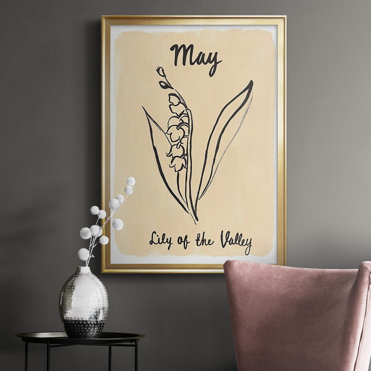 Birth Month V - Modern Framed Canvas Print