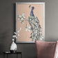 Peacock in Gold III - Modern Framed Canvas Print