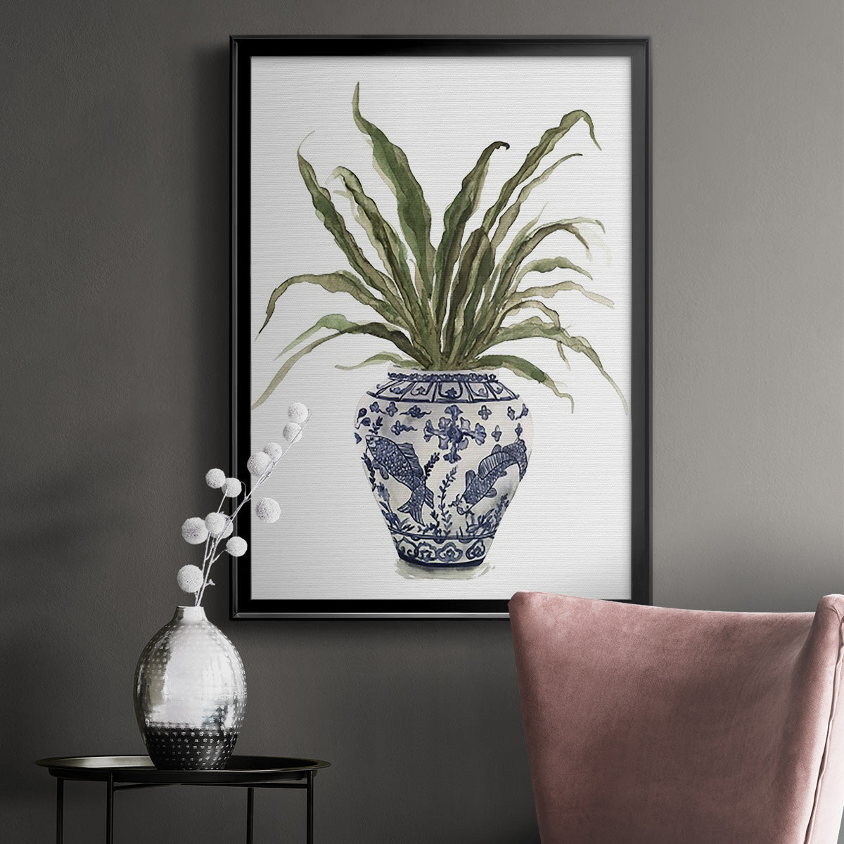 Fern House II - Modern Framed Canvas Print