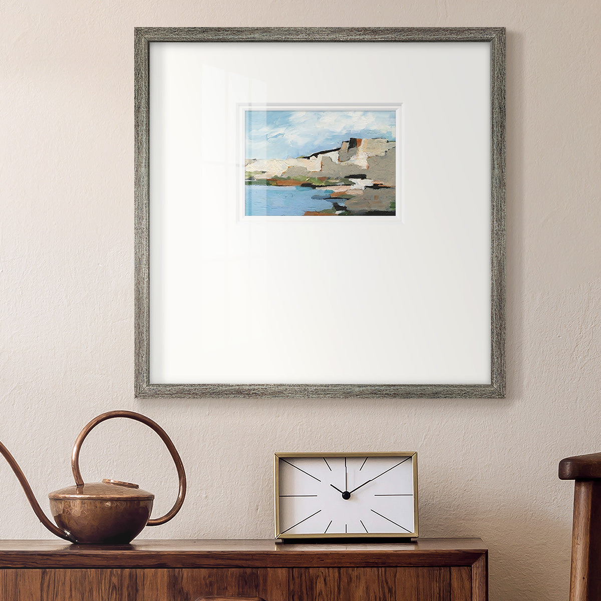 White Rock Cliffs II Premium Framed Print Double Matboard