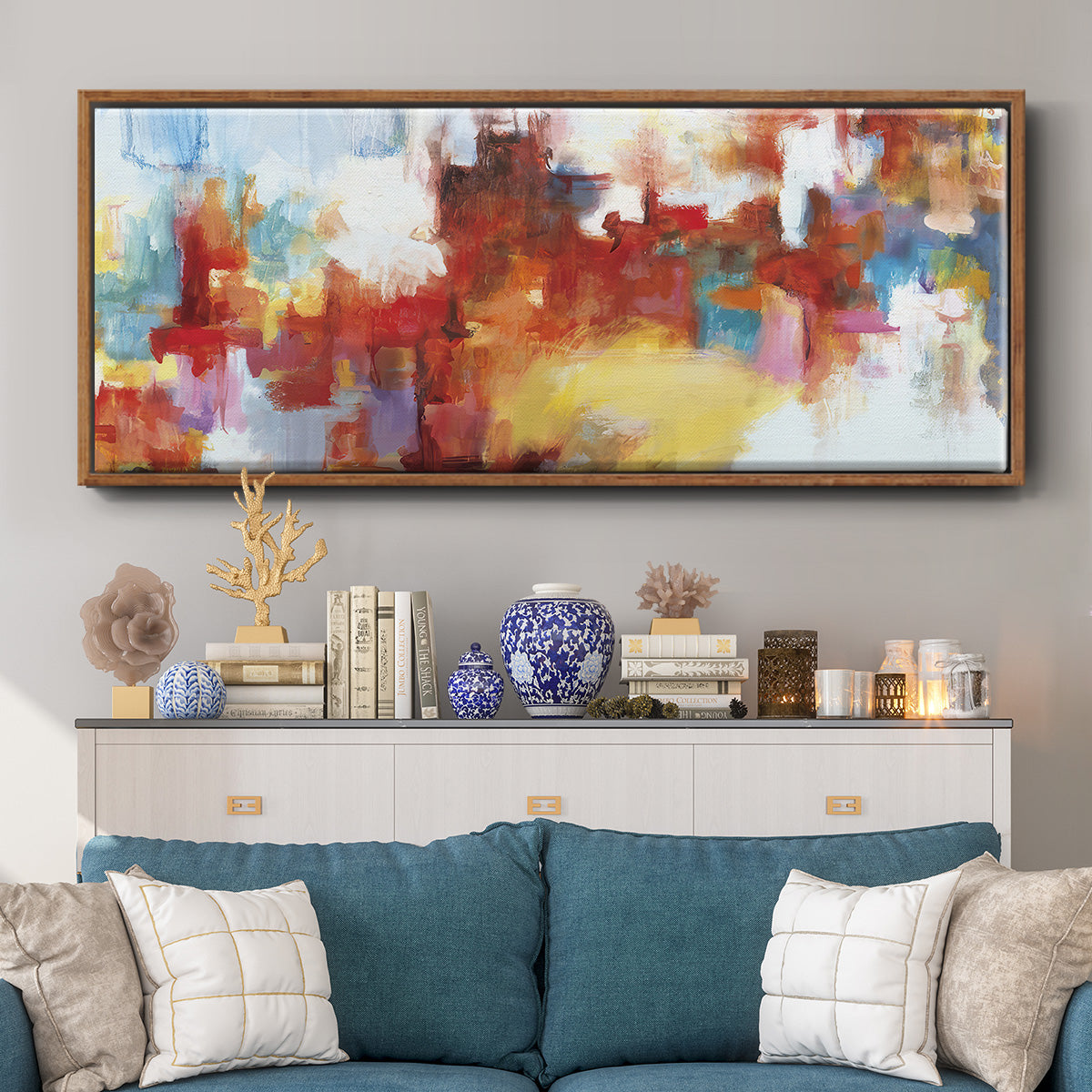 City Night II  - Floater Framed Canvas Print