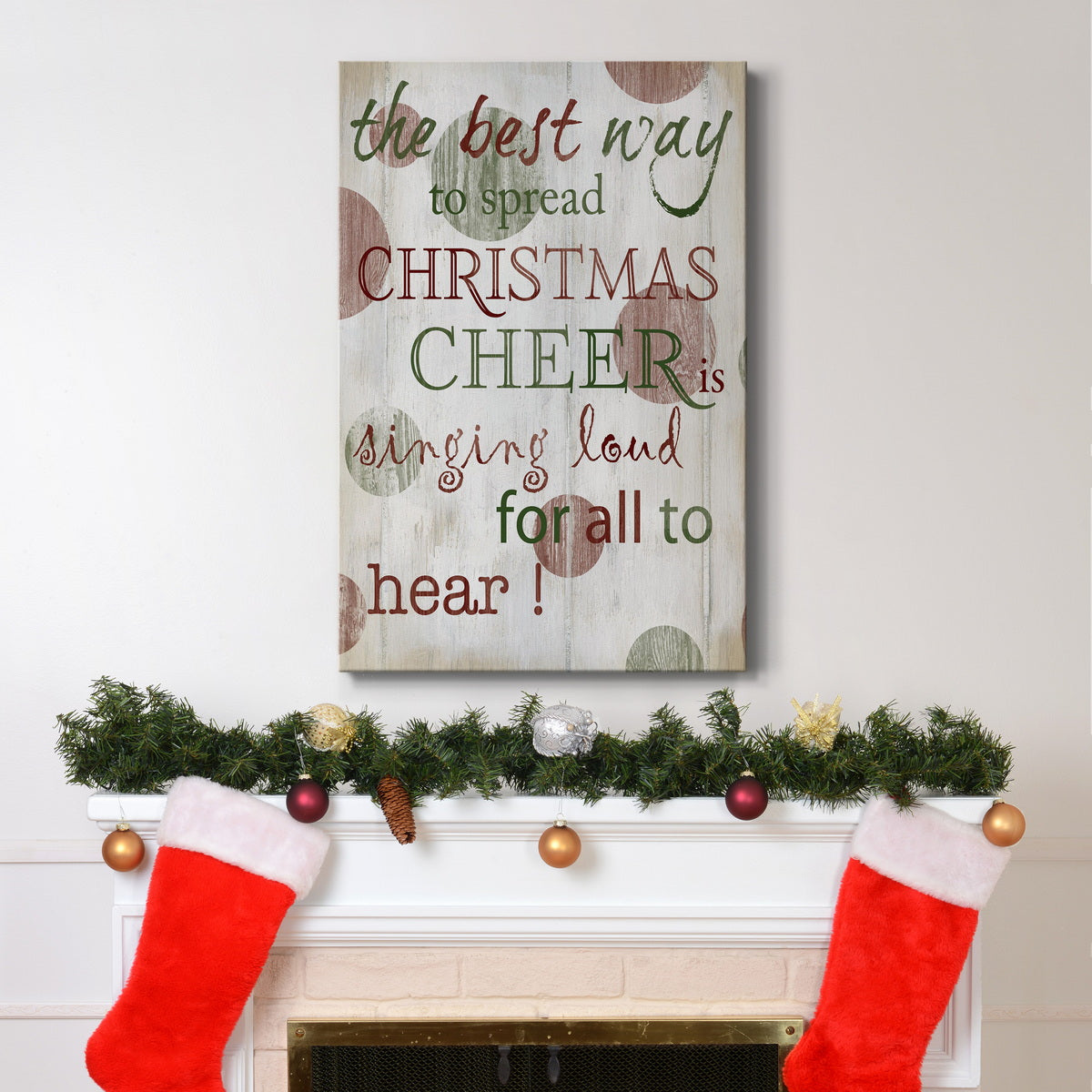 Christmas Cheer Type - Canvas Art Print