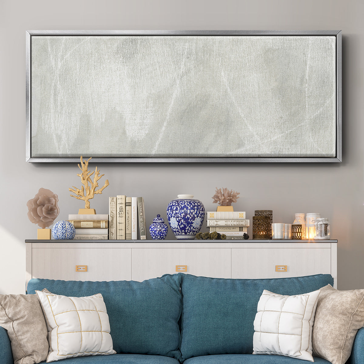 Stone Shadows II - Floater Framed Canvas Print