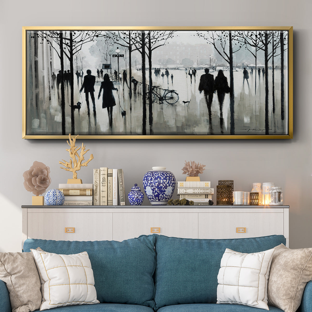 Morning Paris - Floater Framed Canvas Print