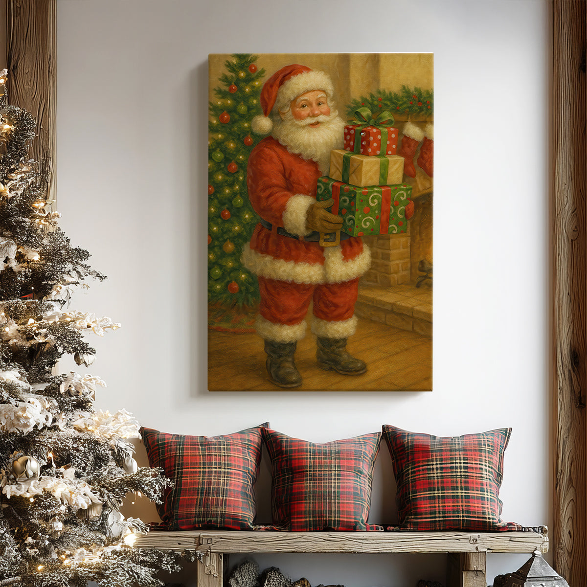 Midnight of Amber Nativity - Canvas Art Print