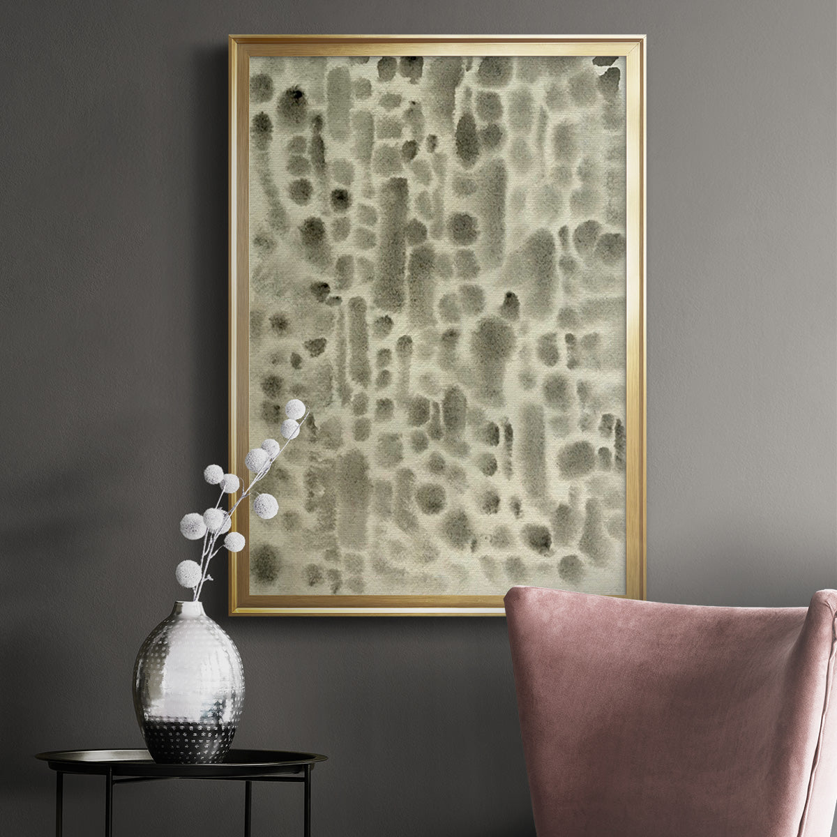 Watercolor Metric II - Modern Framed Canvas Print