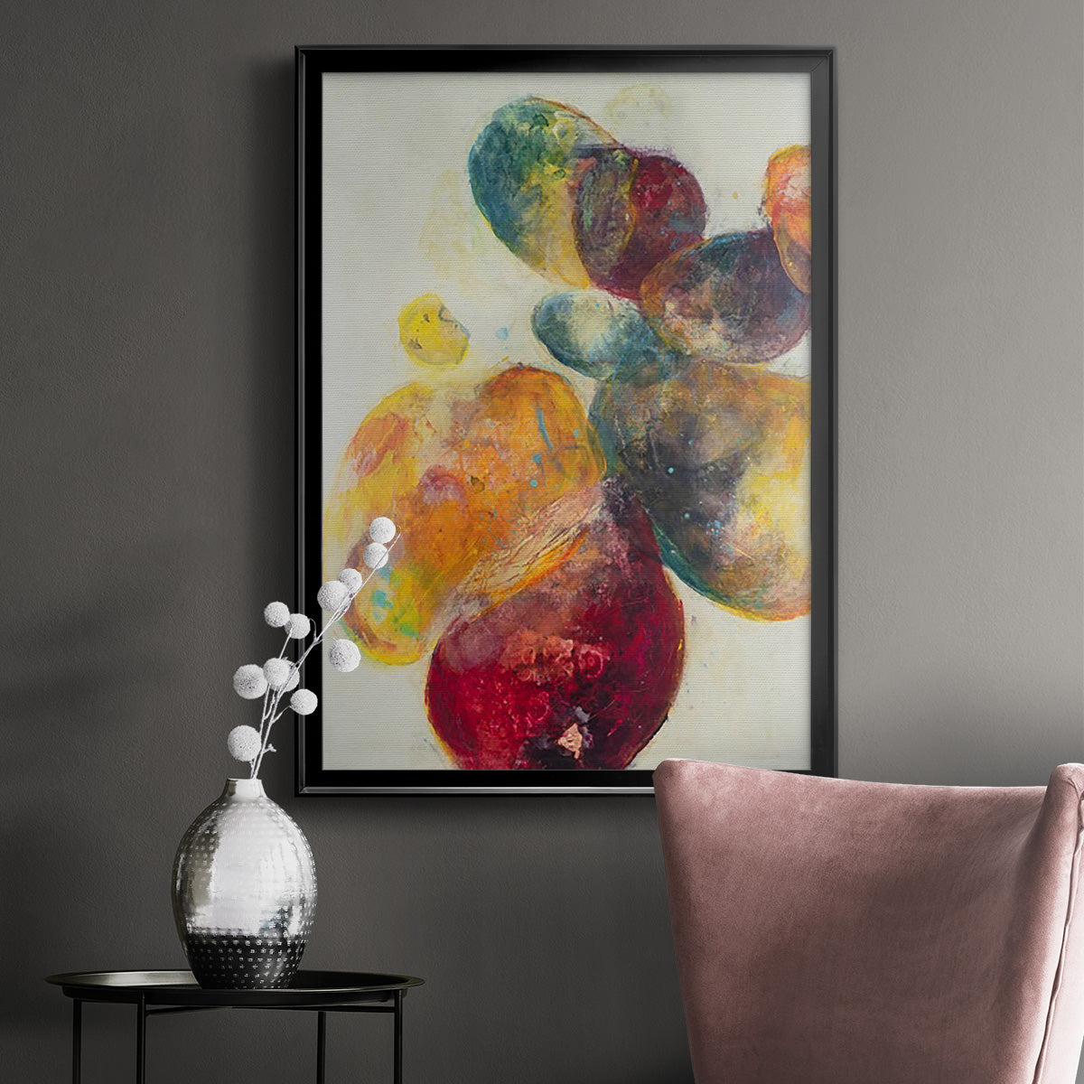 Earthy Fragments II - Modern Framed Canvas Print