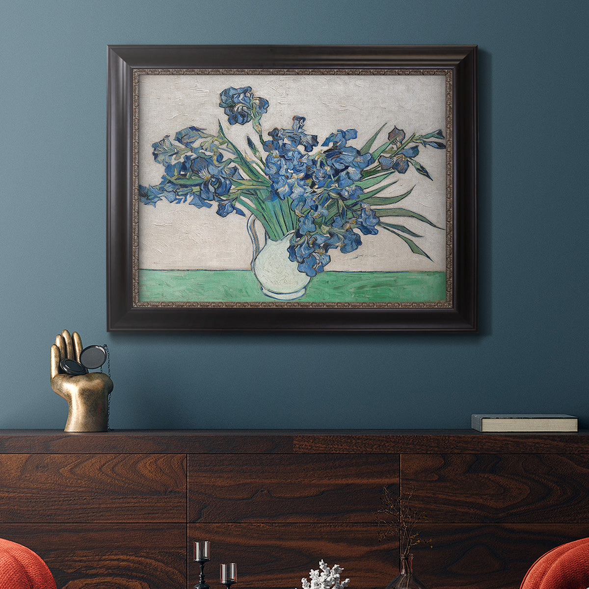 Irises II - Ornate Framed Canvas Print