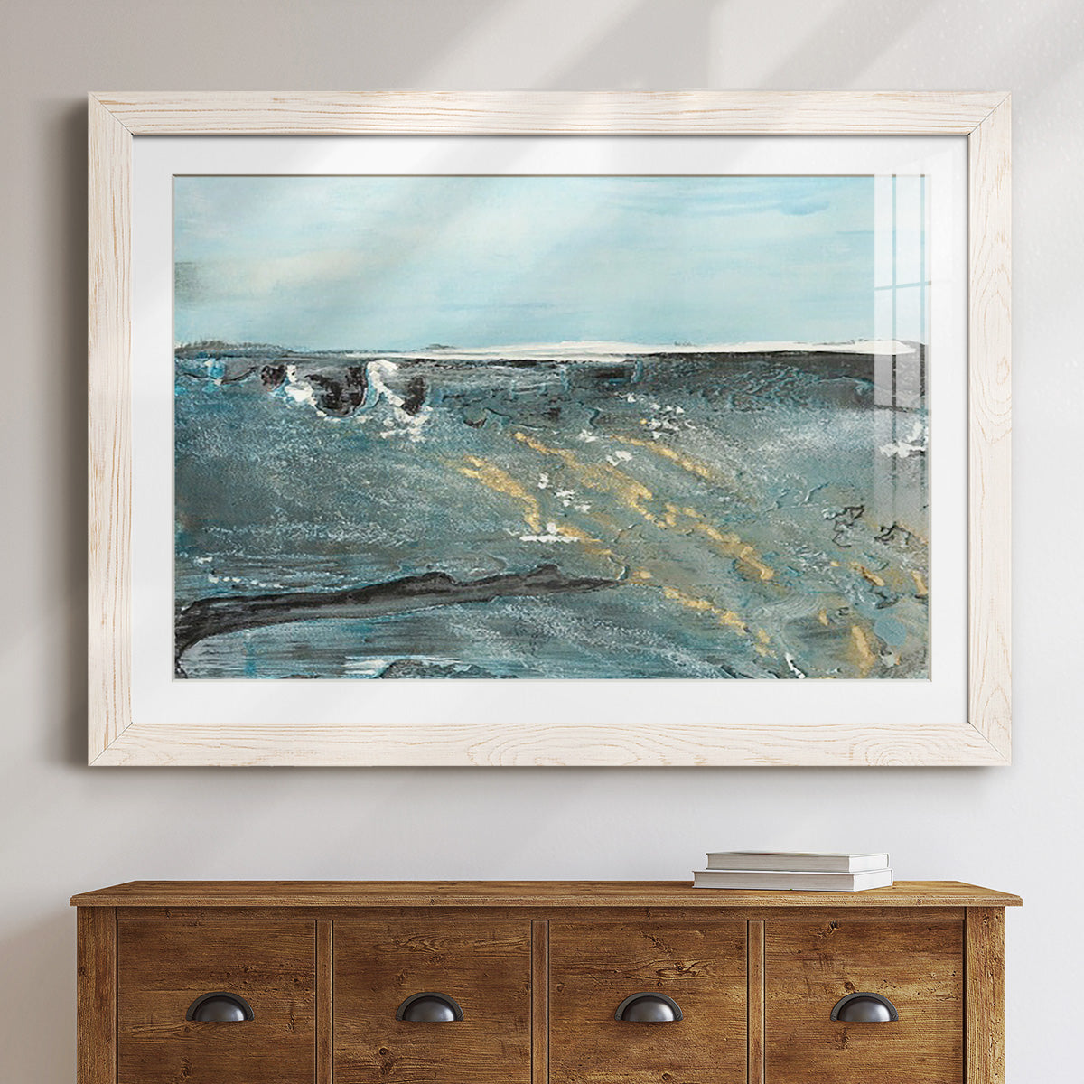 Flow of Love in Ocean II - Barnwood Framed Art Print