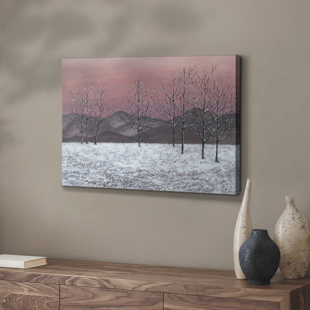 Sunset Snowfall II - Canvas Art Print