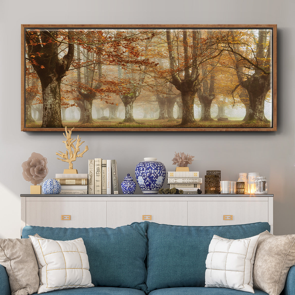 Misty Pan - Floater Framed Canvas Print