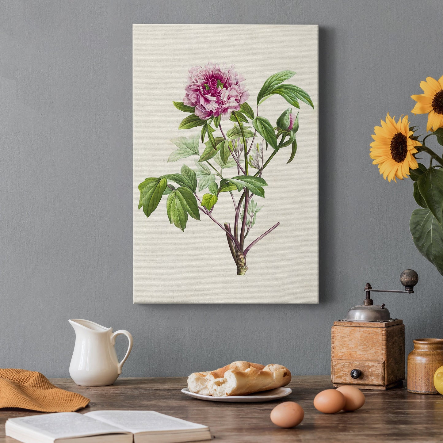 Pretty Pink Botanicals V Premium Gallery Wrapped Canvas - Ready to Hang