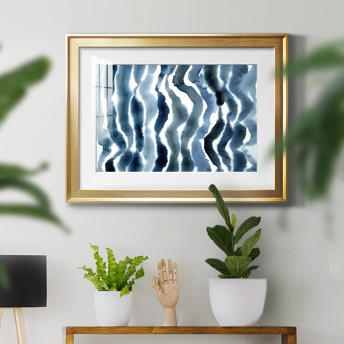 True Blue Wave II - Modern Framed Art Print