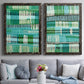 Teal Pattern I - Premium Framed Canvas 2 Piece Set - Ready to Hang