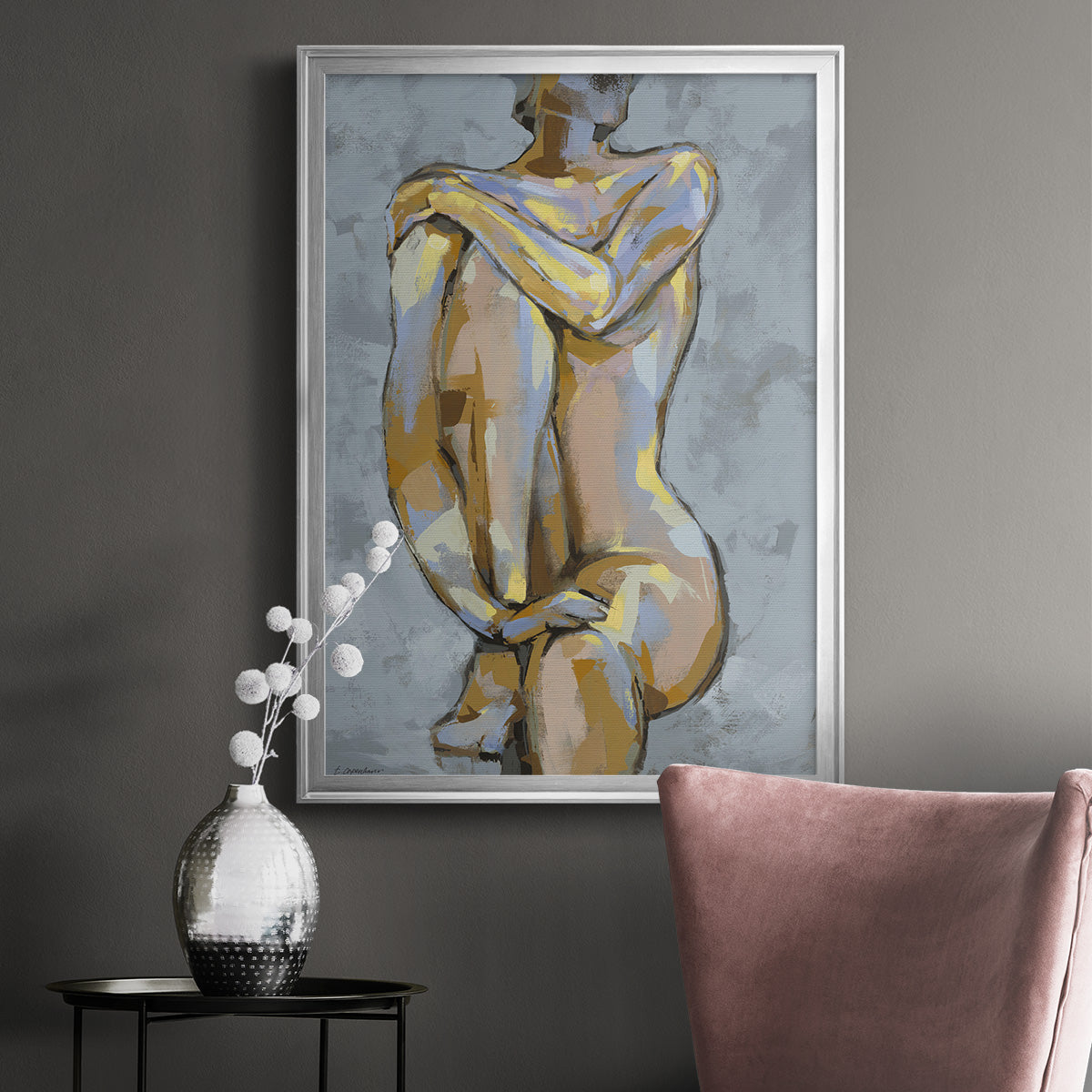 Grey Maiden I -  Framed Canvas Print