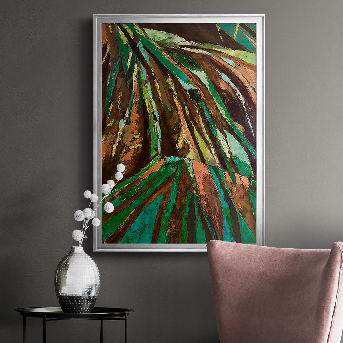 Las Palmas II - Modern Framed Canvas Print