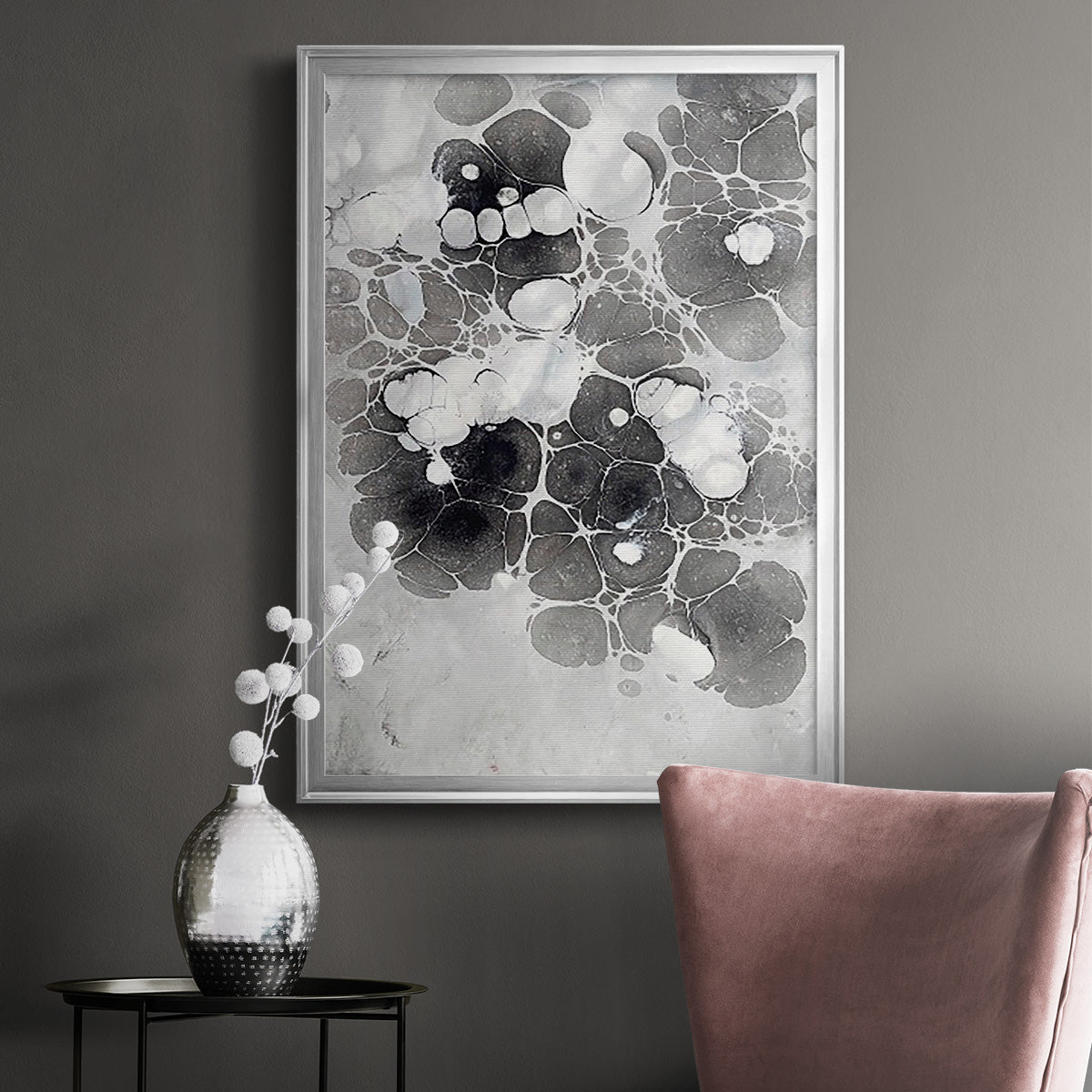 Marbling XIII - Modern Framed Canvas Print