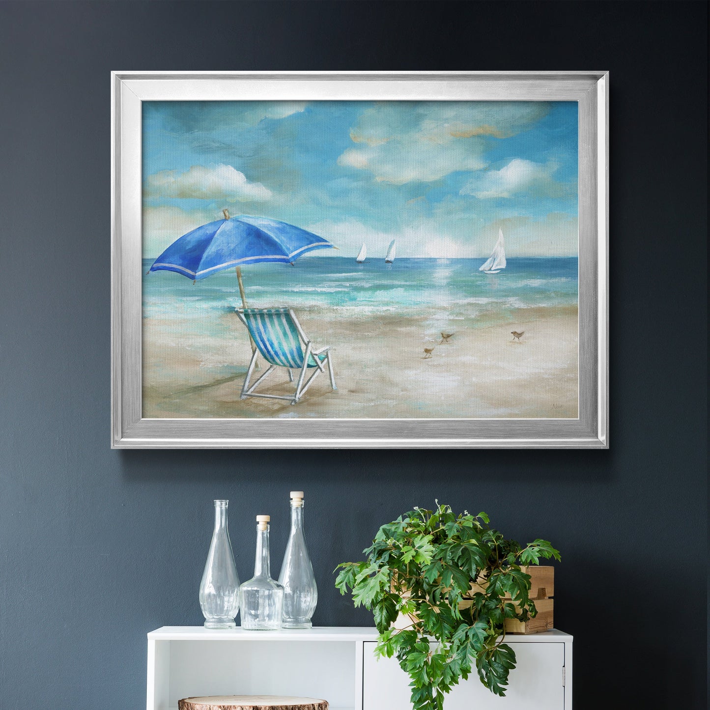 Serene Morning - Modern Framed Canvas Print